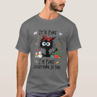 Grappig kattenzwart, het is fijn dat ik het prima  t-shirt