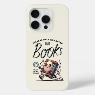 Grappig Kawaii Boek met quote Lees meer boeken iPhone 15 Pro Case