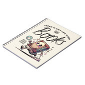 Grappig Kawaii Boek met quote Lees meer boeken Notitieboek (Linkerzijde)