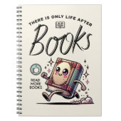 Grappig Kawaii Boek met quote Lees meer boeken Notitieboek (Voorkant)