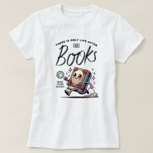 Grappig Kawaii Boek met quote Lees meer boeken T-shirt