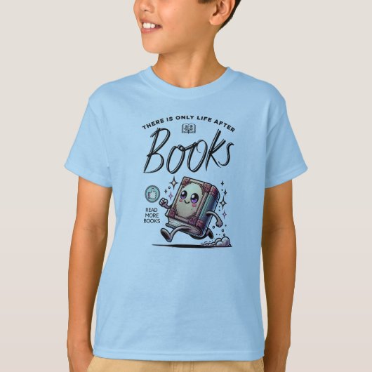 Grappig Kawaii Boek met quote Lees meer boeken T-shirt (Voorkant)