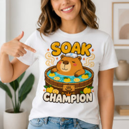 Grappig Kawaii Capybara Soak Kampioen Onsen T-Shir T-shirt