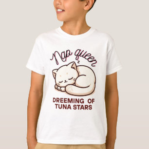 Grappig Kawaii kat Nap Queen T-Shirt