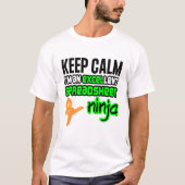 Grappig Keep Calm EXCELlent SPREADSHEET NINJA T-shirt (Voorkant)