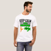 Grappig Keep Calm EXCELlent SPREADSHEET NINJA T-shirt (Voorkant volledig)