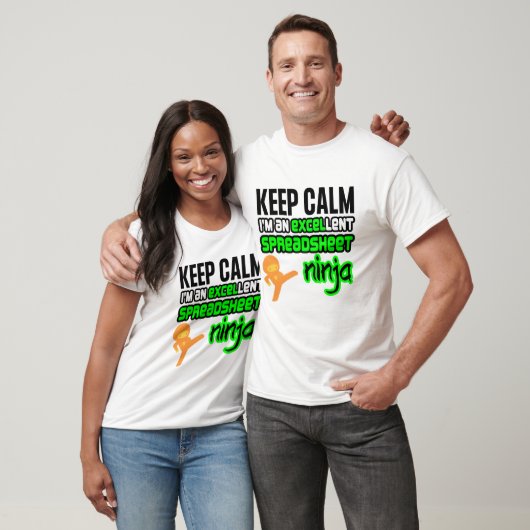 Grappig Keep Calm EXCELlent SPREADSHEET NINJA T-shirt (Unisex)