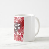 Grappig 'Keep Calm I'm a Nurse' koffiebeker Koffiemok (Voorkant rechts)
