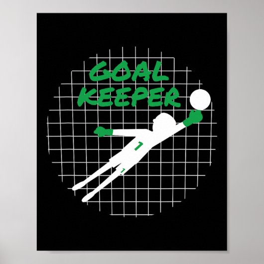 Grappig Keeper Cadeau Shirt Angst voor de Keeper V Poster (Voorkant)
