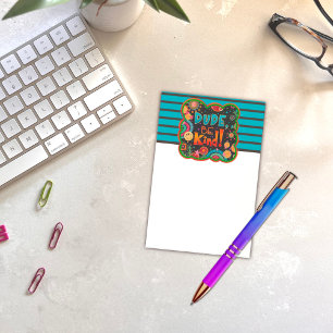 Grappig kerel wees vriendelijk glimlach kleurrijk post-it® notes