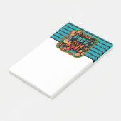 Grappig kerel wees vriendelijk glimlach kleurrijk post-it® notes (Schuin)