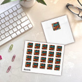 Grappig kerel wees vriendelijk vrolijke vriendelij vierkante sticker