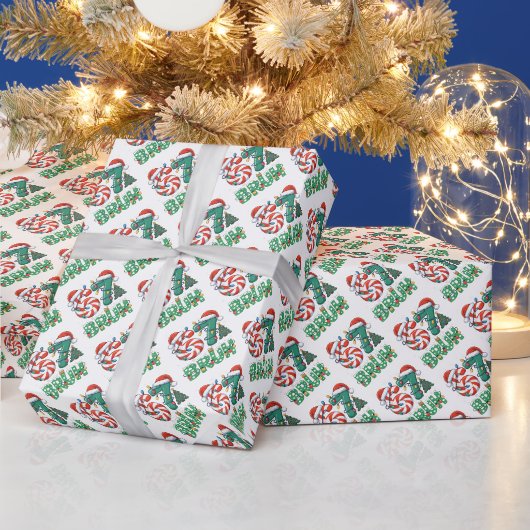 Grappig Kerst "67 BRUH" Geruite en Elf Hoed Vakant Cadeaupapier (Feestdagen)