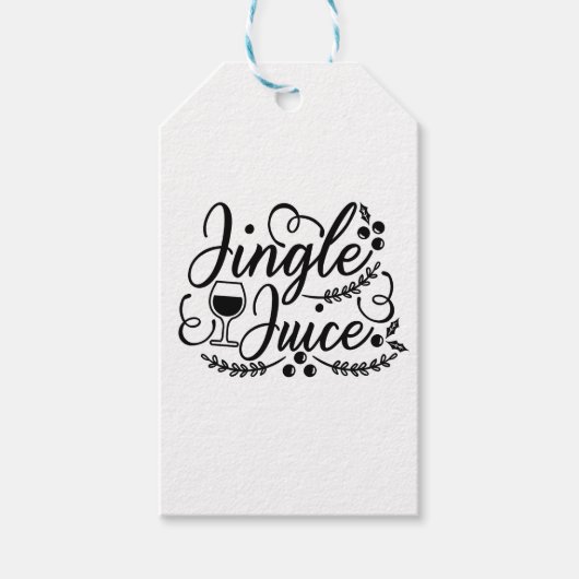 Grappig Kerst Bier Drinken Jingle Juice Cadeaulabel (Voorkant)