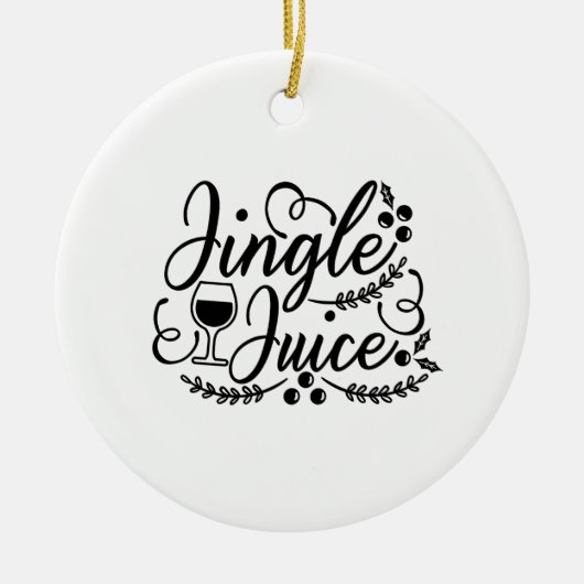 Grappig Kerst Bier Drinken Jingle Juice Keramisch Ornament (Voorkant)