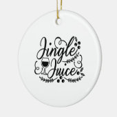 Grappig Kerst Bier Drinken Jingle Juice Keramisch Ornament (Links)