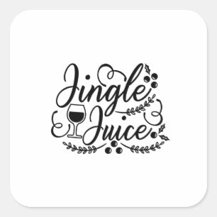 Grappig Kerst Bier Drinken Jingle Juice Vierkante Sticker