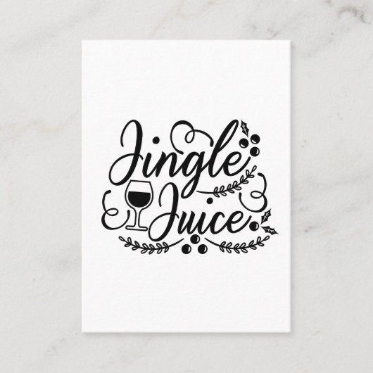 Grappig Kerst Bier Drinken Jingle Juice Visitekaartje (Voorkant)