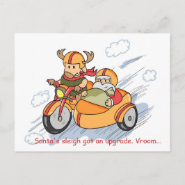 Grappig Kerst Briefkaart: Santa's slee opgewaardee Feestdagenkaart
