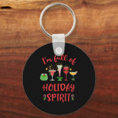 Grappig Kerst Drinken Ik Zit Vol Met Kerst Srit Sleutelhanger (Voorkant)