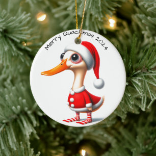 Grappig Kerst Eend Ornament