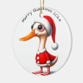 Grappig Kerst Eend Ornament (Links)