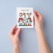 Grappig Kerst-Eend T-Shirt Cool Kerst Eend Flyer (Hand)