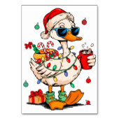Grappig Kerst-Eend T-Shirt Cool Kerst Eend Kaart (Achterkant)