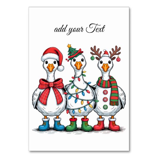 Grappig Kerst-Eend T-Shirt Cool Kerst Eend Kaart (Voorkant)
