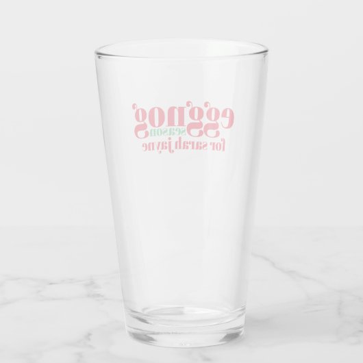 Grappig Kerst Eggnog Seizoen Vakantie Glas (Achterkant)