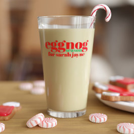 Grappig Kerst Eggnog Seizoen Vakantie Glas