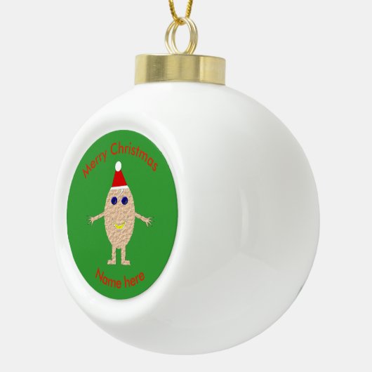 Grappig Kerst Ei Ornament (Rechts)