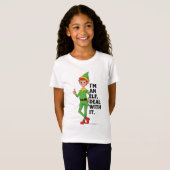 Grappig Kerst-Elf Cartoon T-shirt (Voorkant volledig)