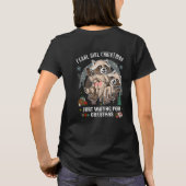 Grappig Kerst Feestelijke Verwilderde Meisje T-shi T-shirt (Achterkant)