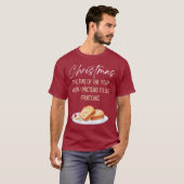 Grappig Kerst Fruitcake T-shirt (Voorkant volledig)