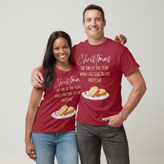 Grappig Kerst Fruitcake T-shirt
