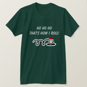 Grappig kerst golf t-shirt Zo rol ik