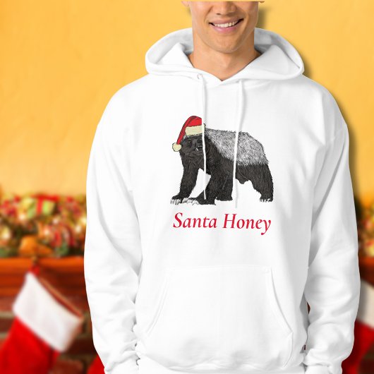 Grappig Kerst Honing Badger Santa Honing Quote Hoodie