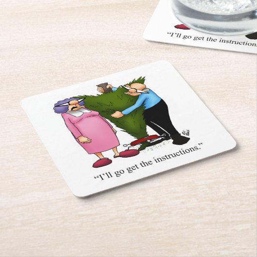 Grappig Kerst Humor Vakantie Onderzetter Gift (Schuin)