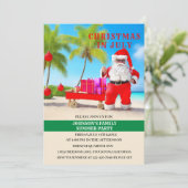 Grappig kerst in juli zomerfeest  kaart (Staand voorkant)