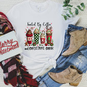 Grappig Kerst Koffie T-Shirt – Aangedreven door Ko
