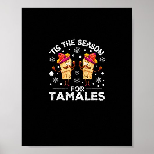 Grappig Kerst Mexicaans Eten Het Is De Tijd Van He Poster (Voorkant)