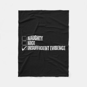 Grappig Kerst Naughty Leuk Onvoldoende Bewijs Fleece Deken