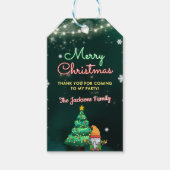 Grappig Kerst Neon Bord Feest  Cadeaulabel (Voorkant)