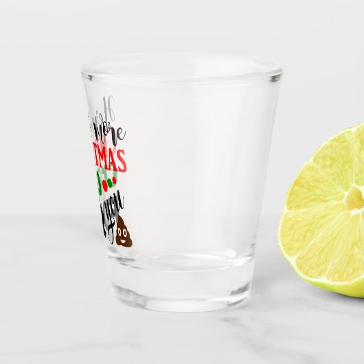 Grappig kerst onzin Vakantie feest Shot Glas (Rechts)