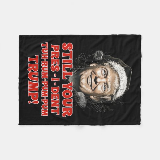 Grappig Kerst President Trump Pyjama Ugly Chris Fleece Deken (Voorkant (Horizontaal))