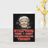 Grappig Kerst President Trump Pyjama Ugly Chris Kaart (Gele Bloem)