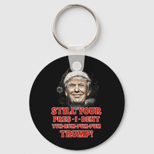 Grappig Kerst President Trump Pyjama Ugly Chris Sleutelhanger