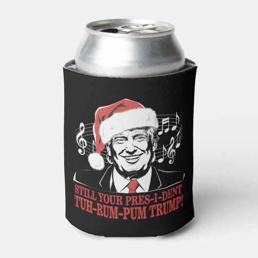 Grappig Kerst President Trump Pyjama's Ugly Xmas Blikjeskoeler (Blikje Voorkant)