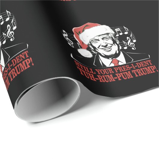 Grappig Kerst President Trump Pyjama's Ugly Xmas Cadeaupapier (Rol Hoek)